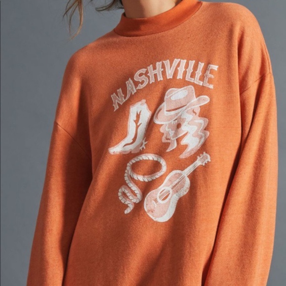 Anthropologie Dazey LA Graphic Sweatshirt Tunic